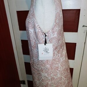 Victoria Beckham for Target Pink and White Paisley Midi Dress
